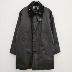 Barbour/BEAUTY&YOUTH 別注 BORDER MOONファブリック サイズ36 千鳥格子 222MWX2134 オイルド コート ブラック バブアー 4-0423T F96329