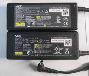 2個セット NEC 19V 3.95A 75W ACアダプタ NEC LaVie LS350/Eなど