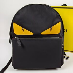 FENDI 極美品 フェンディ バックパック メンズスタイル ナイロン生地 ブラック