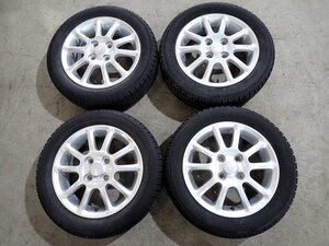 YS9764【送料無料155/65R14】ダイハツ純正 ウェイク タント トーヨータイヤ 中古スタッドレスセット■14×4.5J 100/4H ET45■