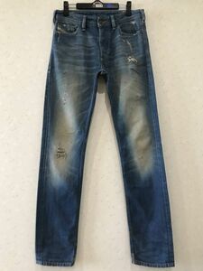 ※ DIESEL ディーゼル KOOLTER 008X2 REGULAR SLIM-TAPERED ボタンフライデニムパンツ イタリア製 未裾直　28 　　　　　　　　　 BJBJ.A