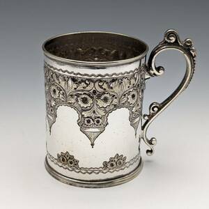 1870年頃 英国アンティーク シルバープレート製 マグカップ Cooper Brothers