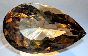 大粒！バイカラー気味 シェリーカラー天然トパーズ 27.35ct 宝石 ルース 裸石 誕生石 ジュエリー パワーストーン インペリアル 特大 レア