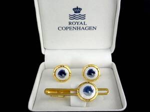 ■新品N■№1211 【Royal Copenhagen】ロイヤルコペンハーゲン【馬】【ゴールド】■カフス＆ネクタイピン セット♪