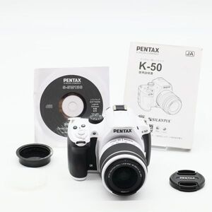 【美品】★ショット数「6,150回」PENTAX ペンタックス K-50 ボディ ホワイト #1953