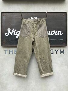 NIGEL CABOURN ナイジェルケーボン 30s DECK PANT 12.5oz DENIM 34 railman denim LYBRO LINEN CARGO ARMY BRITISH dungaree カメラマン