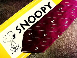 ★並品★4K00558【ピーナッツ】SNOOPY 「スヌーピー パイロット ストライプ 柄」ネクタイ