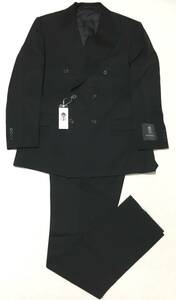 gotairiku 五大陸 WEAR BLACK ダブル フォーマル ウール スーツ　AB4　ブラック　冠婚葬祭　オンワード　定価81.400円