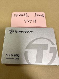 SD0456【中古動作品】Transcend 内蔵 SSD 500GB /SATA 2.5インチ動作確認済み 使用時間737H