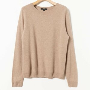 UNIQLO ユニクロ 3Dカシミヤクルーネックセーター クルーネック ベージュ 461079 カシミヤ ニットセーター 定番 ベーシック カジュアル