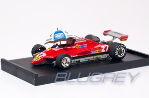 ブルム 1/43 フェラーリ F1 126C2 ジル ヴィルヌーブ フィギア/アンブレラ付き 1982 ブラジルGP BRUMM FERRARI GILLES VILLENEUVE