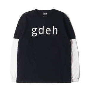 GOOD ENOUGH グッドイナフ Tシャツ サイズ:M 00s GDEHロゴ レイヤード ロングスリーブ Tシャツ ブラック 黒 トップス カットソー