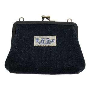 THE FLAT HEAD フラットヘッド 【men1121AH】 WALLET FRAME PURSE デニムがま口財布グッドコンディション 濃紺 アメカジ TW