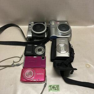 （J1428）コンパクトデジタルカメラ 6台FUJIFILM instax mini/instax mini 90/Z5fd/Panasonic DMC-52/Canon PC2274/PENTAX optio E90 
