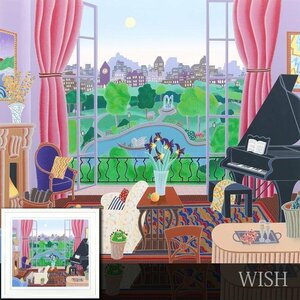 【真作】【WISH】トーマス・マックナイト Thomas McKnight「ボストンパブリックガーデン」シルクスクリーン 約40号 大作 #24053467