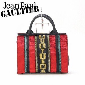 ◆Jean Paul GAULTIER ジャンポール ゴルチエ ベロア×ナイロン ミニ トート ハンド バッグ