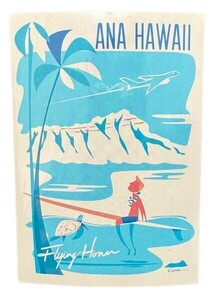 ANA ニックカッチャー コラボ ステッカー 大 ハワイ Nick Kuchar HAWAII STICKER 全日空 航空機 フライングホヌ 旅行 FLYING HONU シール