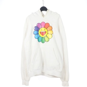 J.バルヴィン J Balvin 村上隆 Takashi Murakami Rainbow Flower Hoodie カイカイキキ パーカー フーディー スウェット XS ホワイト