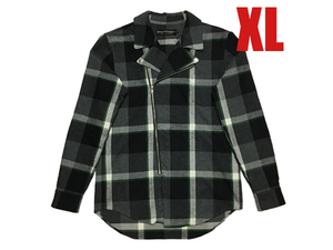 RIDERS FLANNEL SHIRT GRAY CHECK XL/ライダースフランネルシャツデニムシャツダンガリーシャンブレーシャツワークシャツヴィンテージ長袖