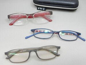 PFI/エッシェンバッハ/Zoff ゾフ etc リーディンググラス/老眼鏡/シニアグラス/メガネ/眼鏡フレーム 3点セット 【g468y1】