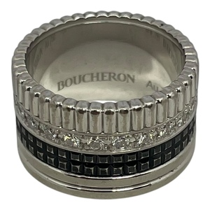 ブシュロン BOUCHERON キャトルクラシック ダイヤリング ラージ K18WG ジュエリー 中古