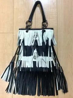 istintoレザーフリンジバッグ　スカル　美品