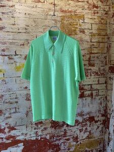 ~70s Donegal JACQUARD KNIT POLO SHIRT ヴィンテージ ビンテージ ジャガード ニットポロシャツ 半袖ポロシャツ アメトラ 60s 送料無料