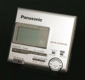 【中古品】Panasonic パナソニック SJ-MR100-S シルバー ポータブルMDレコーダー MDLP　(shin