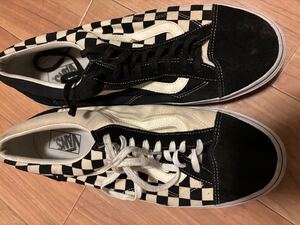 US12(30cm) vans バンズ ビリーズ 別注 V360G オールドスクール クレイジーチェック　スニーカー ヴァンズ ブラック スエード