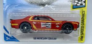 411// マーキュリー クーガー　‘68 MERCURY COUGAR Hot Wheels ホットウィール SPEED GRAPHlCS カードしわあり