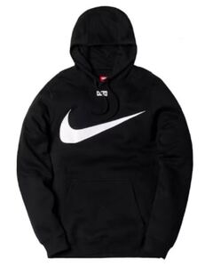  kith x nike swoosh hoodie black xsサイズ　キス　ナイキ　スウォッシュ　フーディー　パーカー　ブラック　コラボ