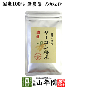 健康食品 国産100% 無農薬 ヤーコン粉末 50g 青森県産 ノンカフェイン 送料無料