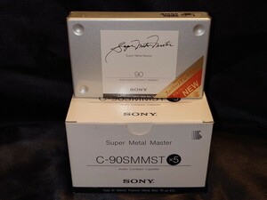 SONY SUPER METAL MASTER90【1993年初代最終モデル】★SONYのプライド！カセットテープ史上最高峰市販モデル★当時の化粧箱付5本Set！