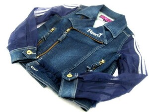 RONI ロニ デニム ライダース ジャケット RONI JEANS ML 130 140