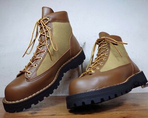 【試し履き程度/新古品】 USA製 Danner/ダナー 30420X ライト GORE-TEX ブーツ Mens 7EE 25cm ブラウン カーキ/30440