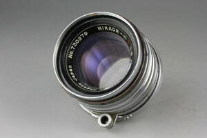 実写テスト済み Nikon NIKKOR-H.C 5cm F2 黒帯 単焦点 標準レンズ ライカ L39 Lマウント #342