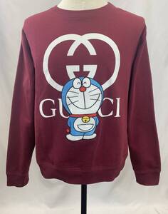 ◆コラボ◆GUCCI×DORAEMON ドラえもんスウェット【S】ボルドー トレーナー トップス グッチ 限定 正規品 20