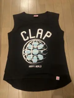 CLAP ブラック ノースリーブシャツ