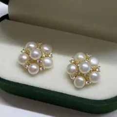 本真珠　淡水無核パールピアス　小粒ホワイト 5mm