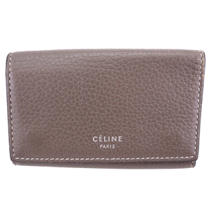 ［飯能本店］CELINE セリーヌ 6連 キーケース レザー グレージュ レディース DH83815