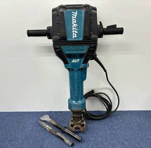 【中古品】makita マキタ 電動ハンマ HM1812 100V 専用シャンク29mm 強力 破砕力＆ハツリ 超・低振動 シャンク2本付 解体 外構 359