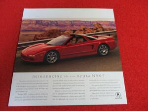 ●　ACURA　NSX　左H　1993　平成5　大判　パンフレット　カタログ　●