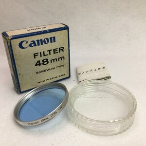 Canon 48mm CCB4 1.5x キヤノン 48mm径 銀枠 朝夕用フィルター ブルー系 デーライトフィルム 外箱・ケース・説明書付 現状品 ／ 03-00476