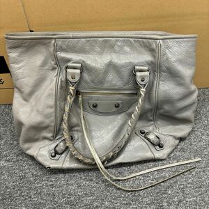 602◎1円スタート◎BALENCIAGA バレンシアガ ハンドバッグ シティ グレー系 トートバッグ レディース 【153515