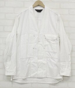 2T7184■ESSAY COLLARLESS SHIRT エッセイ カラーレスシャツ