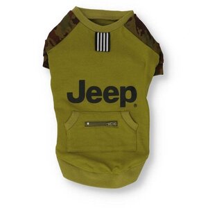 【Lサイズ】限定 ジープ 公式 スウェット トレーナー 迷彩 カーキ カモ 犬服 ペット服 冬服 Jeep Jeep Camo Sweat Shirt