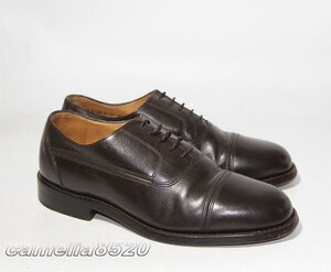 Bally バリー Balerio ストレートチップ オックスフォードシューズ ダークブラウン グッドイヤーウエルト EU5.5 約24cm スイス製 中古美品