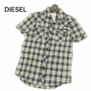 DIESEL ディーゼル 春夏 半袖 ウエスタン チェック★ シャツ Sz.S　メンズ　C4T03777_4#A