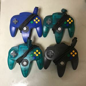 K583/NINTENDO64 コントローラーブロス クリアブルー 4個セット NUS-005 動作未確認