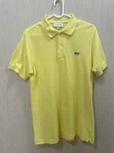 ラコステポロシャツ LACOSTE XS イエロー 中古